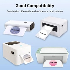 2400Pcs 2 Inch Thermal Stickers 4 Rolls Barcode Shipping Printer Labels