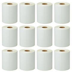 12 Rolls 750 Labels 4×2 Direct Thermal for Zebra LP 2824 2844 2442 Eltron ZP450