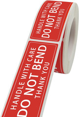 3″ X 1″ Handle with Care – Do Not Bend – Thank You Shipping Stickers Labels, 250