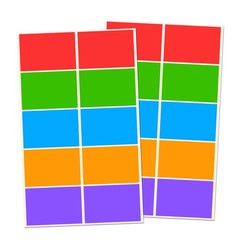250 Pack, Colored Labels Stickers, for Moving Boxes – 5 Colors, 3″ x 2″