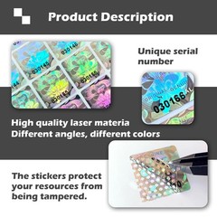 380PCS Hologram Tamper evident Stickers,Original Security Labels/Seals,Tamper…