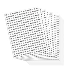 5400 Pcs Clothing Size Round Stickers 1/2 Inch Self Adhesive Shirt Labels