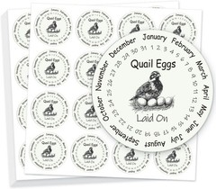 320 Pcs Quail Farm Fresh Eggs Stickers, 2 Inch Round Unwashed Eggs Carton Lab…