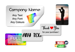GLOSS Rectangle Custom Printed Sticker Labels – Personalised LOGO – PREMIUM