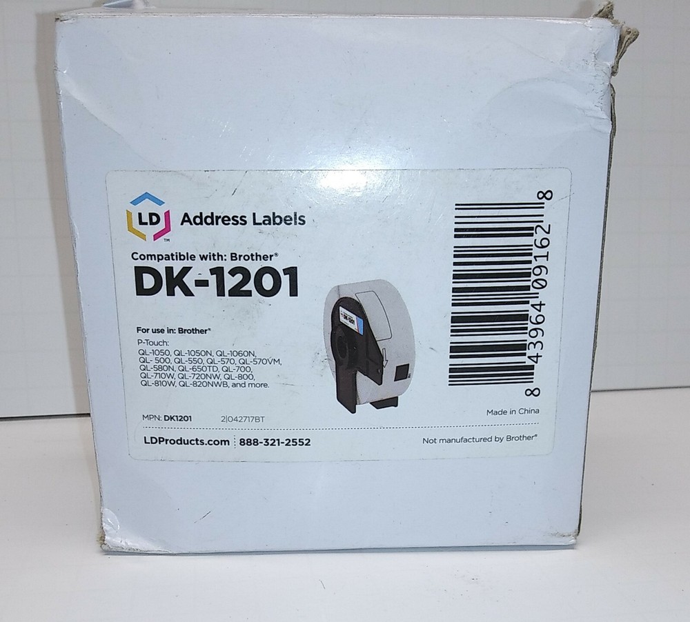 LD Compatible Address Labels Replacement for Brother DK1201 – 1.1″ x 3.5″