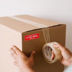 150 Pcs/Roll Label Do Not Bend Sticker Shipping Tape for Packing Stickers