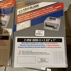 2 Packs LABELBLANK Z-MW-8000-3 2.83″X 1″ BLANK DIE-CUT SheetLABELS 16,500 Labels