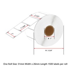 1Roll 2”×1” File Folder 1500 Label For Brother TD4000 RD-S05U1 Direct Thermal