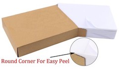 100 Premium 8.5″X5.5″ Shipping Labels Rounded Half Sheet Postage Self Adhesive