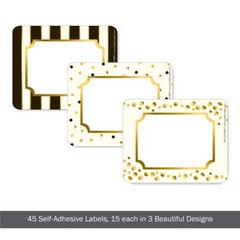Gold Multi-Purpose Name Tags 45 Self-Adhesive Labels for Gifts 3.5″x2.75″