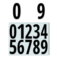 200 Pieces, 4 inch Vinyl Number Stickers, Waterproof Stick on Numbers Labels…