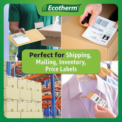 2.25″ x 3″ Thermal Labels – 2100 Blank Adhesive Stickers for Various Printers