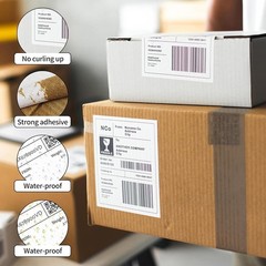 1000 Full Sheet 8.5×11 Shipping Label Self Adhesive Blank Paper for Laser Inkjet