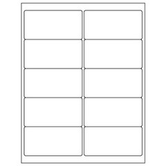 250 2″ x 4″ White Self Adhesive Mailing Postage Shipping Labels 10 Up (25 Sheet)