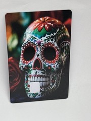 Sugar Skull Credit Card Skin Colorful Day of the Dead Card Cover Personalized