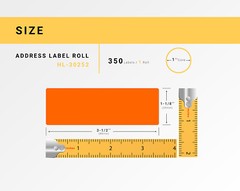 DYMO LW 30252 ORANGE Address Labels for LabelWriter – 2 Rolls of 350 – FAST SHIP