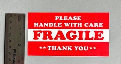 1 Sealed Roll Large 3″ x 5″ Fragile Stickers Handle with Care Fragile Labels 500