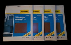 Brand New Lot of self-adhesive Clear 3.5″ x 4″ Laser / Inkjet mailing labels