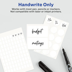 Multi-Use Removable Labels 1/2 Inch by 3/4 Inch White Non-Printable 525 Blank