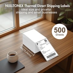 Thermal Direct Labels – 4 x 6 inches Per Fanfold Labels – Pack of 500 Perfora…