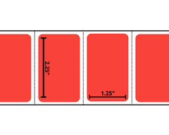 Red 2.25″x1.25″ Direct Thermal Labels | Use w/ Zebra Munbyn Rollo | 1000 Labels