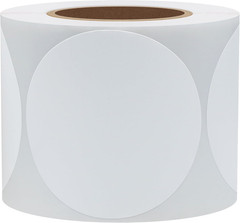 White Color Coding Dot Labels round Semi Gloss Paper Stickers Adhesive Label – D