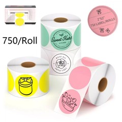 2″ Circle Thermal Sticker Label Self-Adhesive Multi-Purpose 750 Labels/ Roll US