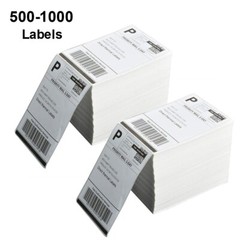 500/1000 Fanfold 4×6 Direct Thermal Shipping Labels for Zebra and Rollo Printers