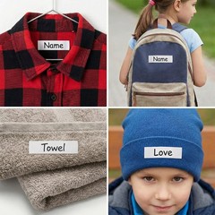 200 Pcs Iron On Name Tags Fabric Labels Name Tags for Clothing Daycare Camp