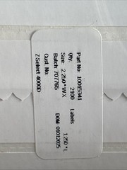 (2100 Labels Roll) Zebra Label Paper 2.25 x 1.25in Direct Thermal Z-Select 4000D
