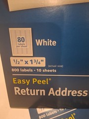 2 Pack Avery 18167 Easy Peel White Return Address Labels Laser Inkjet 1600 Total