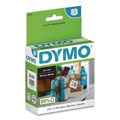 DYMO LabelWriter Multipurpose Labels, 1″ x 1″, White, 750 Labels/Roll