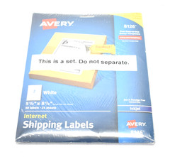 Lot of 2 Packs Avery Printable Blank Shipping Labels 5.5″ x 8.5″ White 50/Set