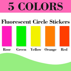 2“ X 4“ Fluorescen Address Labels 5 Colors Neon Stickers for Inkjet or Laser Pri