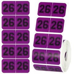 500pcs 2026 Year Chart Stickers, 3/4×1-1/2 Inch -Adhesive 26 Data Year Label …