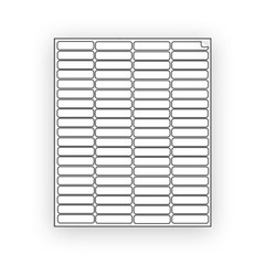 (2000) 1 3/4 x 1/2 EcoSwift Laser Address Shipping Adhesive Labels 80 per sheet