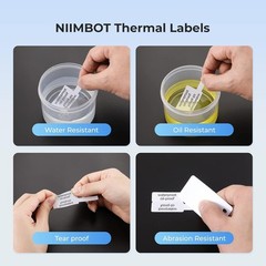 Cable Label for B1/B21/B2 Label Printer, Waterproof, Oil-Proof Cable Tags1” …