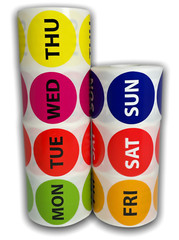 Day – Thursday Labels Inventory Days of Week Adhesive Stickers 2″ Round, 500 PCS