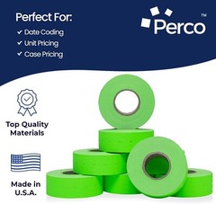 1 Line Green Labels 1 Sleeve 8000 Blank Pricing Labels for Perco Price Guns