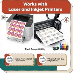 1.5″ Round Printable Labels – 10,000 Blank Stickers for Business, QR Codes, Than