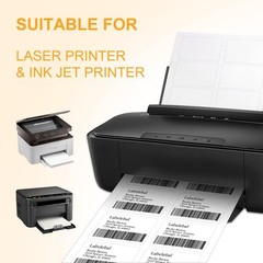 4000 Labels/500 Sheets Self Adhesive Name Tag Stickers, 8 Labels per Sheet, A…