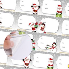 LOKIPA 120 Pieces Christmas Self Adhesive Gift Tag Stickers, Xmas Stickers