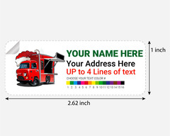 Personalized Xmas Cartoon Food Truck Theme Address Labels Stickers 2.625″x01″
