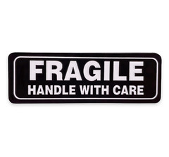 1000 Labels 1×3 Fragile Handle with Care (BLK/WH) Adhesive Shipping Stickers