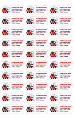 Personalized Christmas Theme Delivery Car Address Labels Stickers 2.625inx01in