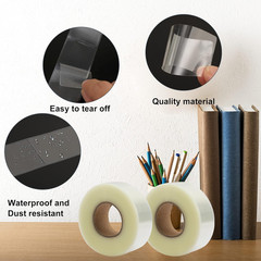 1200 PCS Clear Label Protector Self-Adhesive Waterproof Rectangle Label Protecto