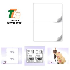 Durable 500-Pack White 5-1/2″ x 8-1/2″ Labels – Secure Your Shipments with Ease