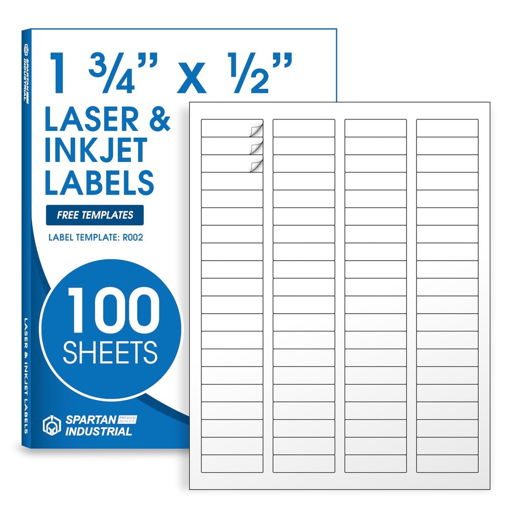 1.75″ X 0.5″ Matte White Return Address Labels (100 Sheets, 8000 Stickers) Ma…