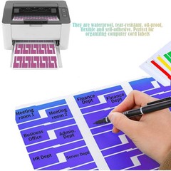 12 Sheet 360 Pcs Cable Labels Tags for Cable Management, Colorful Waterproof …