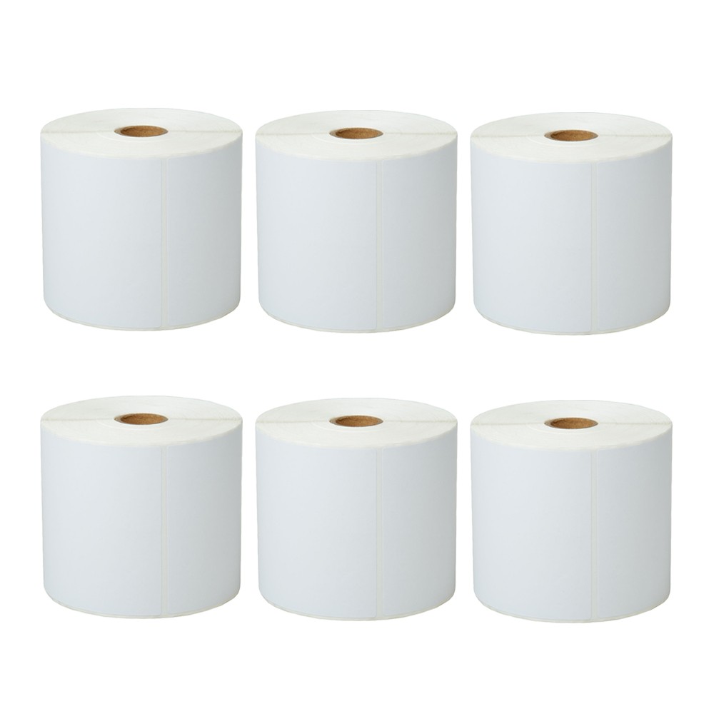 6 Rolls 500 Labels 4X6 Direct Thermal for Zebra LP 2642 2844 2442 Eltron ZP450